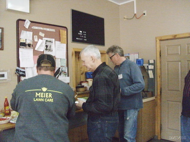 LINE UP FOR FOOD, SCOTT, MITCH, AND RUSS